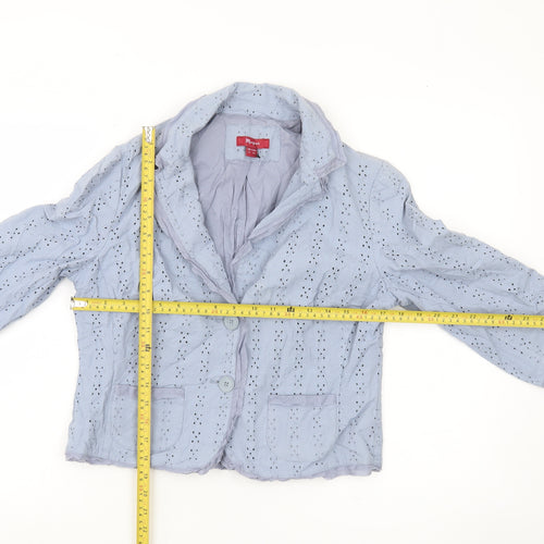 Monsoon Women’s Blue Cotton Blazer Jacket Size 14 UK