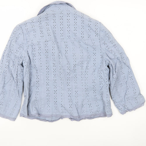 Monsoon Women’s Blue Cotton Blazer Jacket Size 14 UK