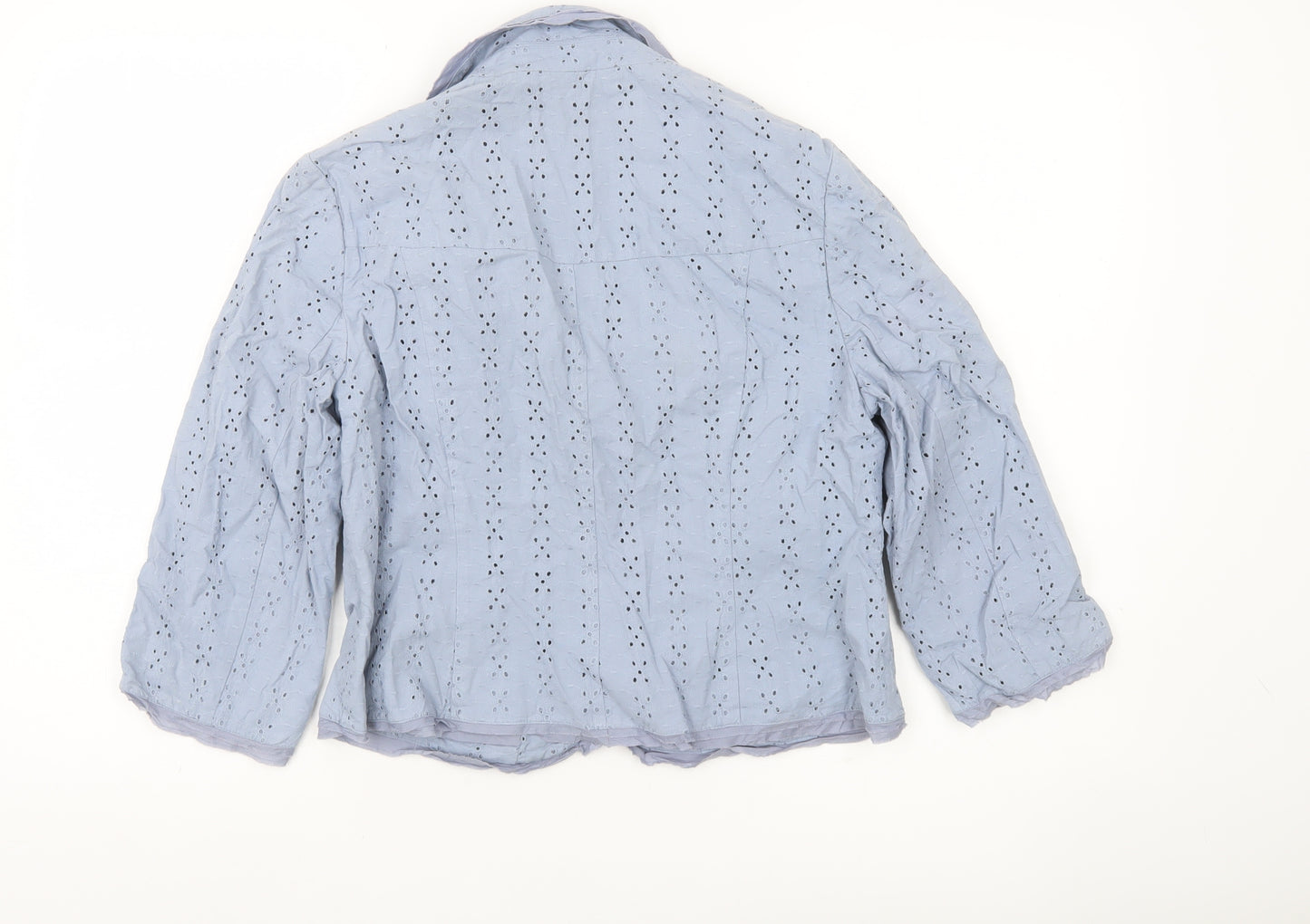 Monsoon Women’s Blue Cotton Blazer Jacket Size 14 UK