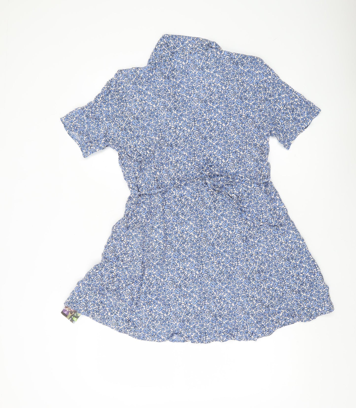 Urban Renewal Women’s Blue Floral Shirt Dress M Knee Length Viscose