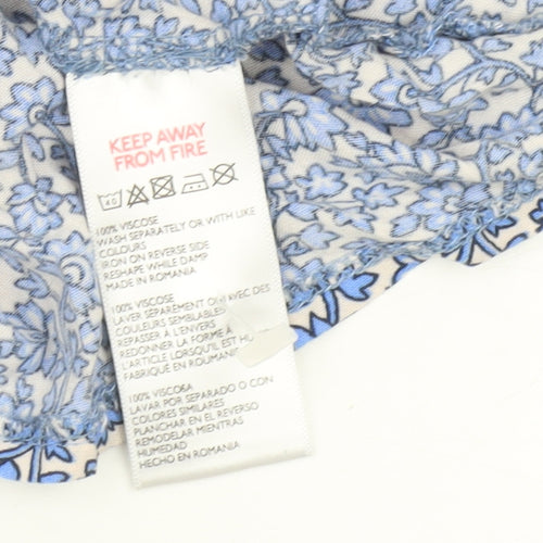 Urban Renewal Women’s Blue Floral Shirt Dress M Knee Length Viscose