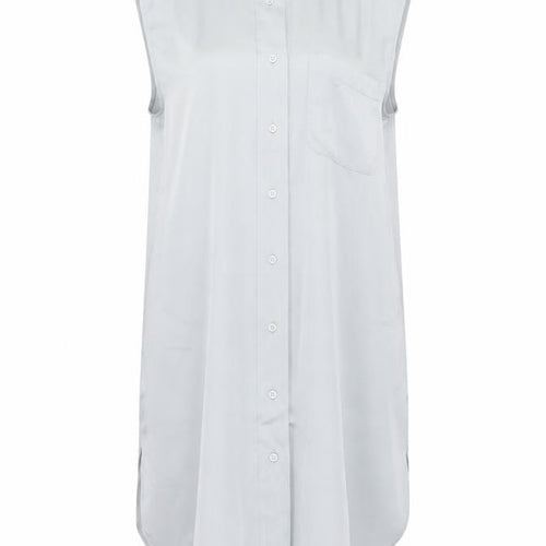 H&M Women’s Grey Sleeveless Shirt Dress Size 8 Collared Buttoned