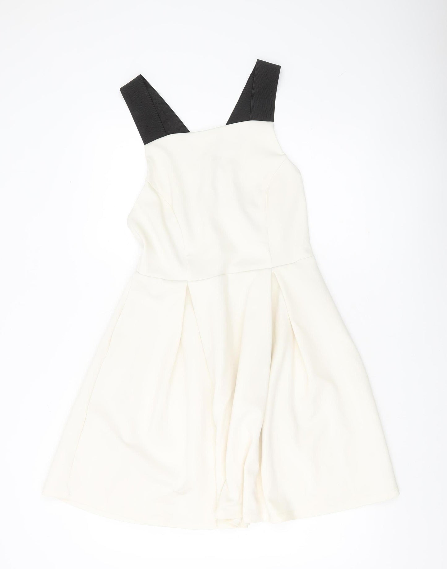ASOS Women Ivory Skater Dress Size 14 Sleeveless Partywear