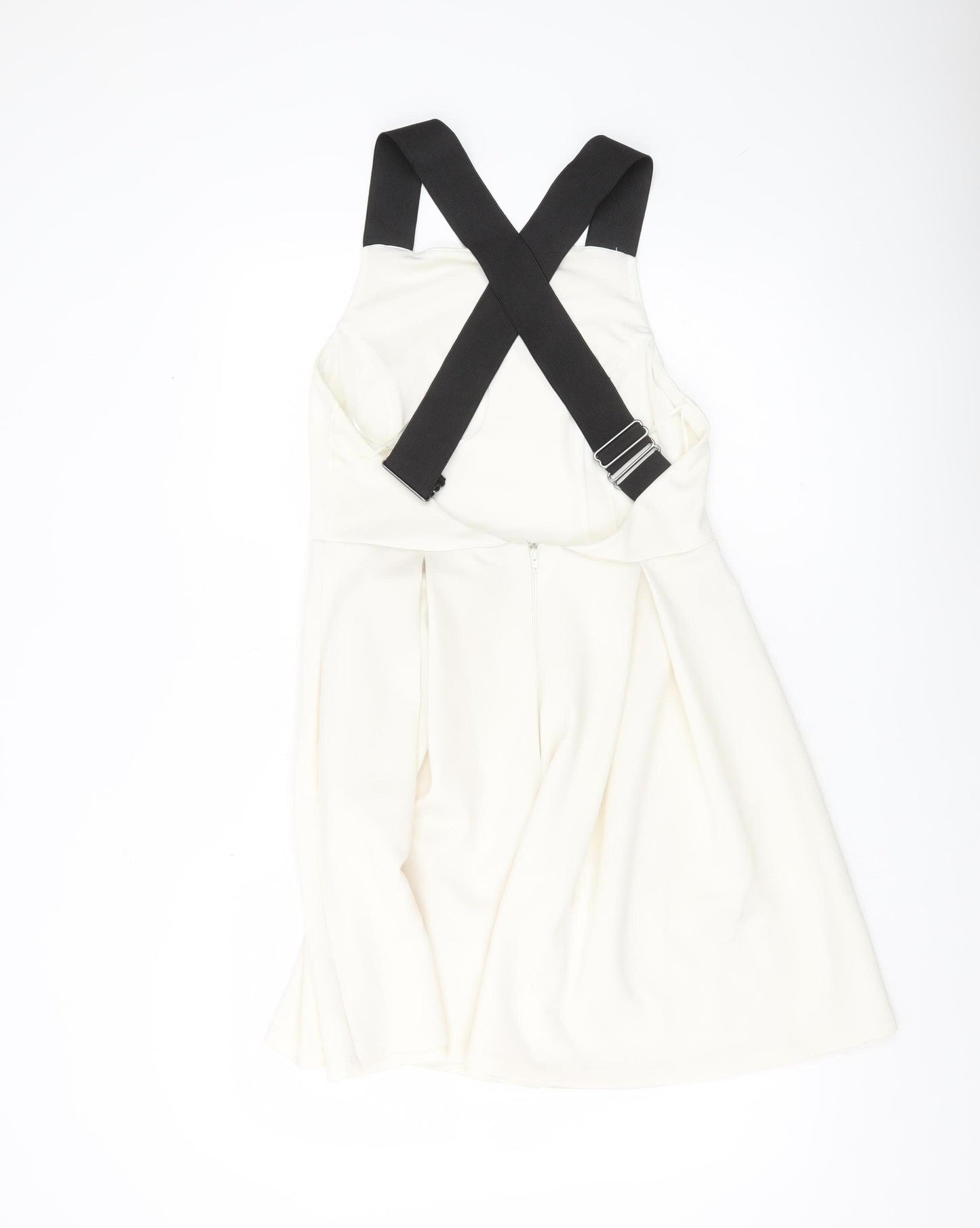 ASOS Women Ivory Skater Dress Size 14 Sleeveless Partywear