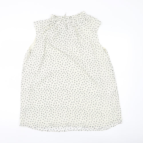 Capsule Womens White Floral Sleeveless Tunic Blouse Size 18