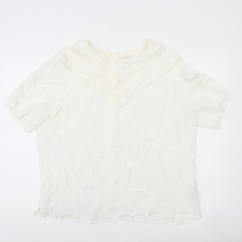 Next Women’s Ivory Lace Short Sleeve Blouse UK 16