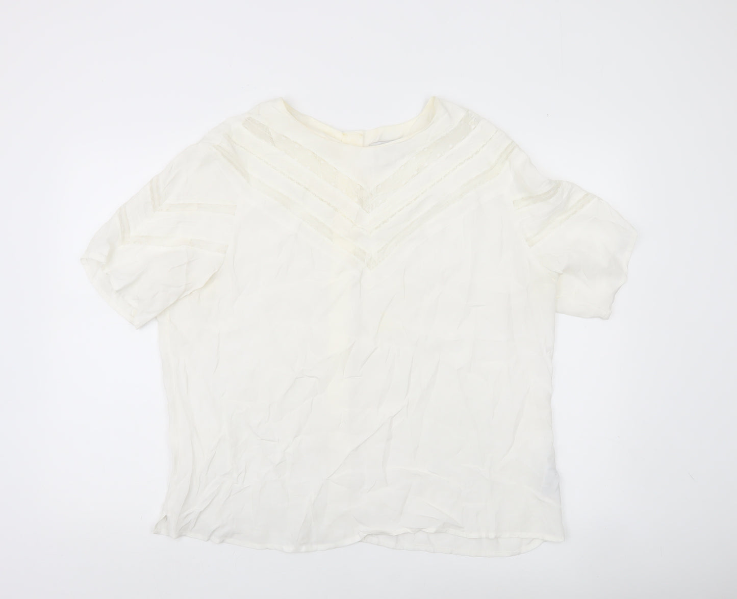 Next Women’s Ivory Lace Short Sleeve Blouse UK 16