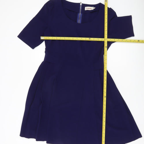 Louche Women Blue Fit & Flare Knee Length Dress Size 12