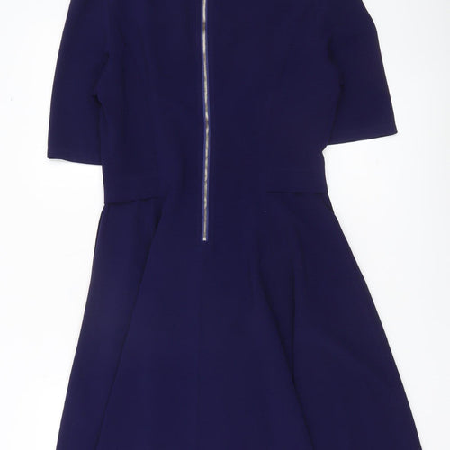 Louche Women Blue Fit & Flare Knee Length Dress Size 12