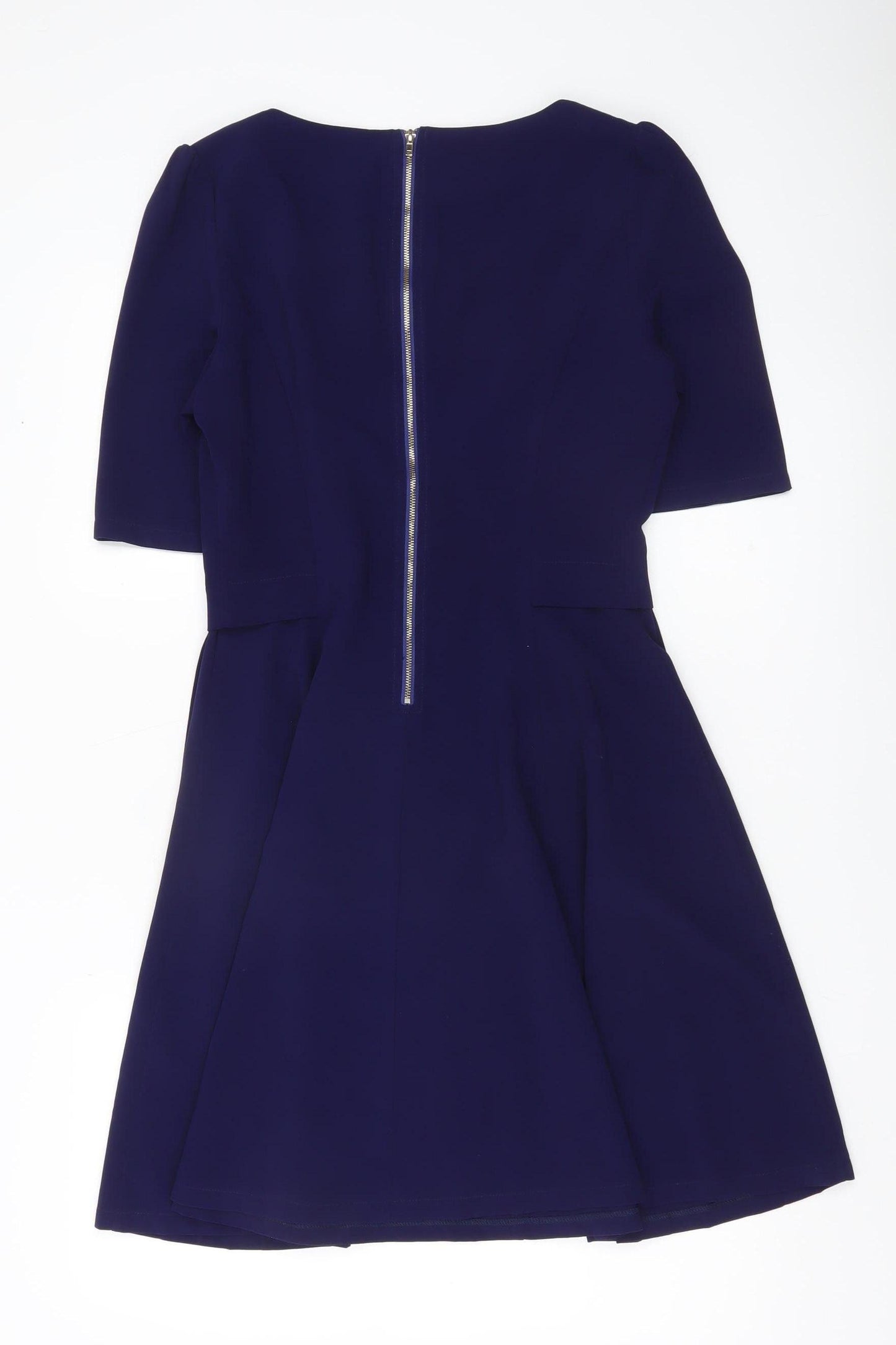 Louche Women Blue Fit & Flare Knee Length Dress Size 12