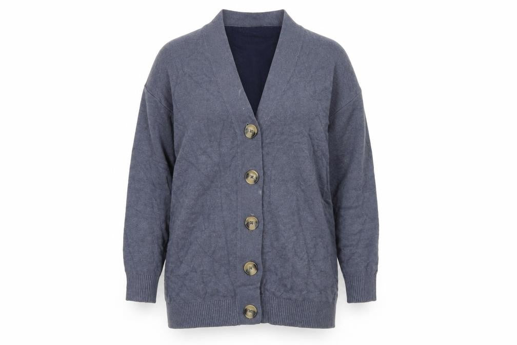 Marks and Spencer Women’s Blue Cardigan Size S V-Neck Button Knit