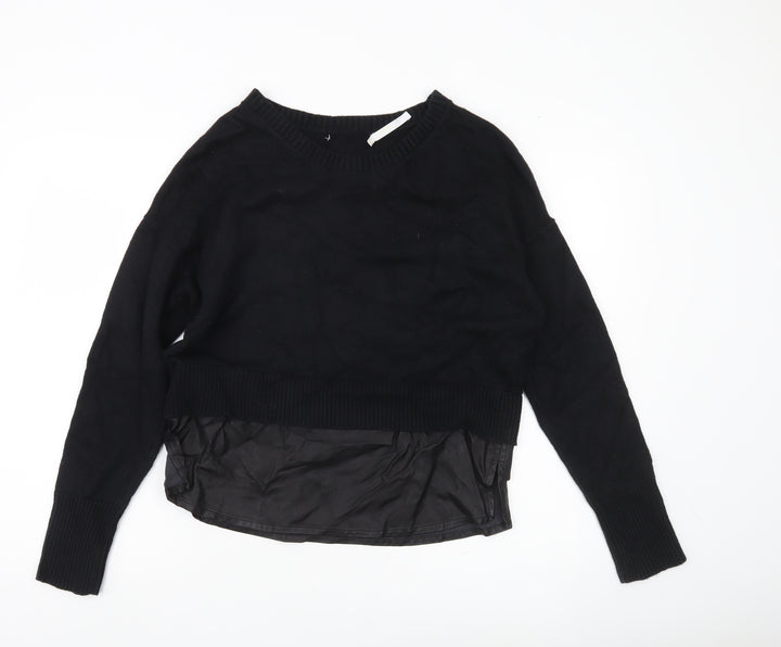Les Cocools Women’s Black Knit Pullover Jumper Size M