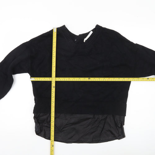 Les Cocools Women’s Black Knit Pullover Jumper Size M