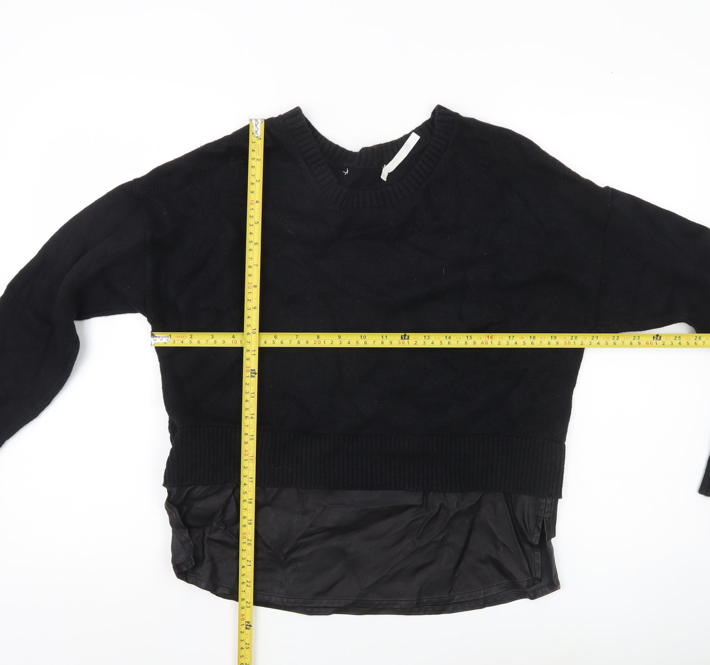 Les Cocools Women’s Black Knit Pullover Jumper Size M