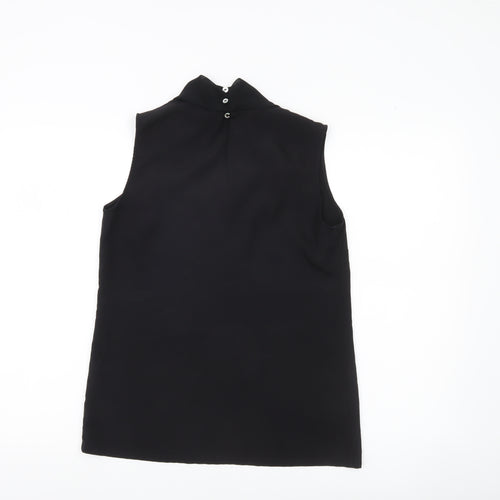 Paul Costelloe Women Black Chiffon Cowl Neck Sleeveless Blouse UK 10