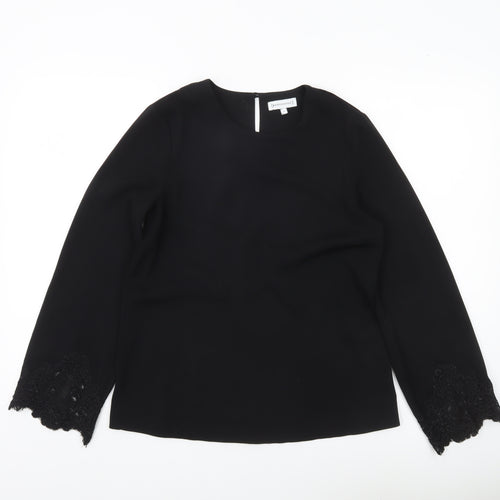 Warehouse Women’s Black Lace Sleeve Blouse Size 6