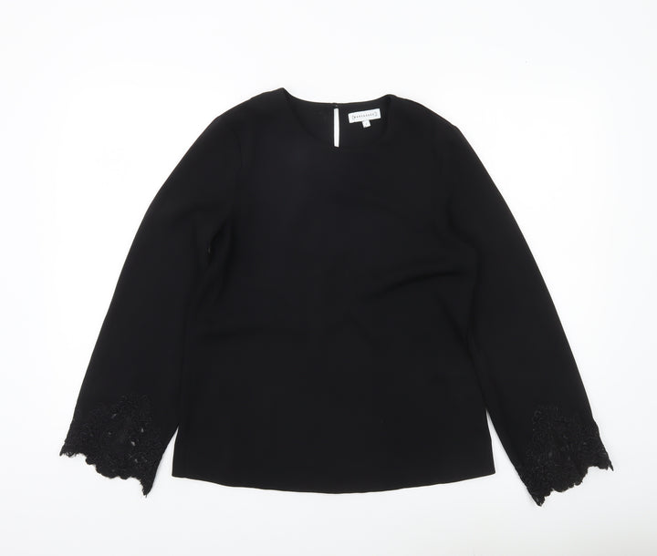 Warehouse Women’s Black Lace Sleeve Blouse Size 6