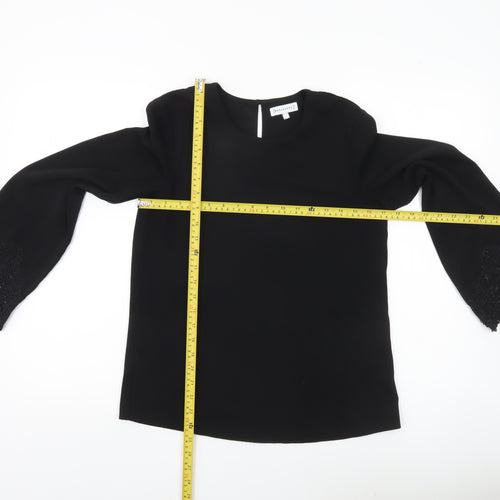 Warehouse Women’s Black Lace Sleeve Blouse Size 6