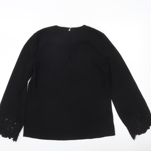 Warehouse Women’s Black Lace Sleeve Blouse Size 6