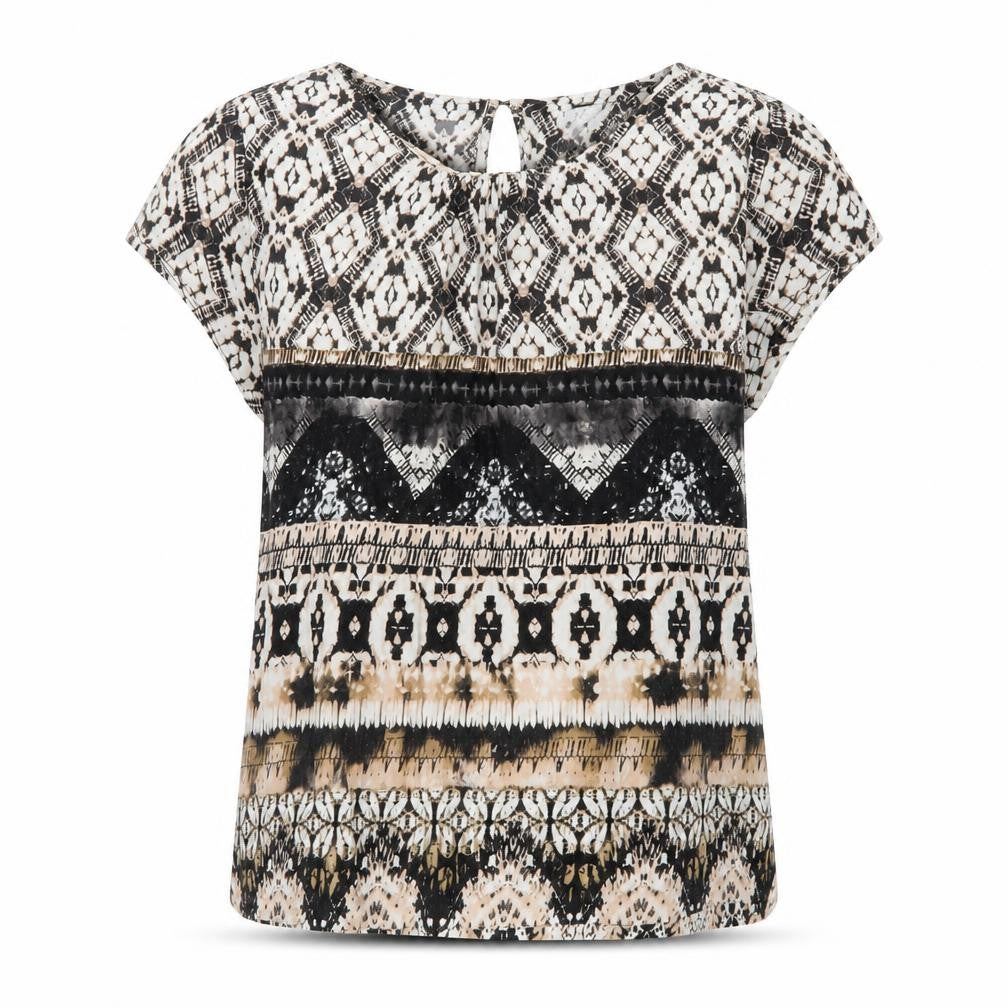 Front view of Wallis Petite Women's Multicoloured Blouse UK14 Tunic Style