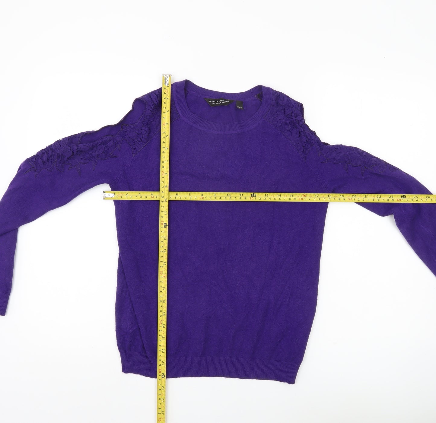 Dorothy Perkins Women’s Purple Cold Shoulder Jumper UK 10