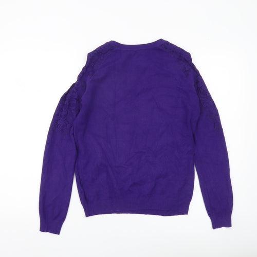 Dorothy Perkins Women’s Purple Cold Shoulder Jumper UK 10