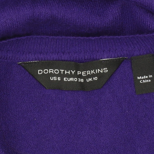 Dorothy Perkins Women’s Purple Cold Shoulder Jumper UK 10
