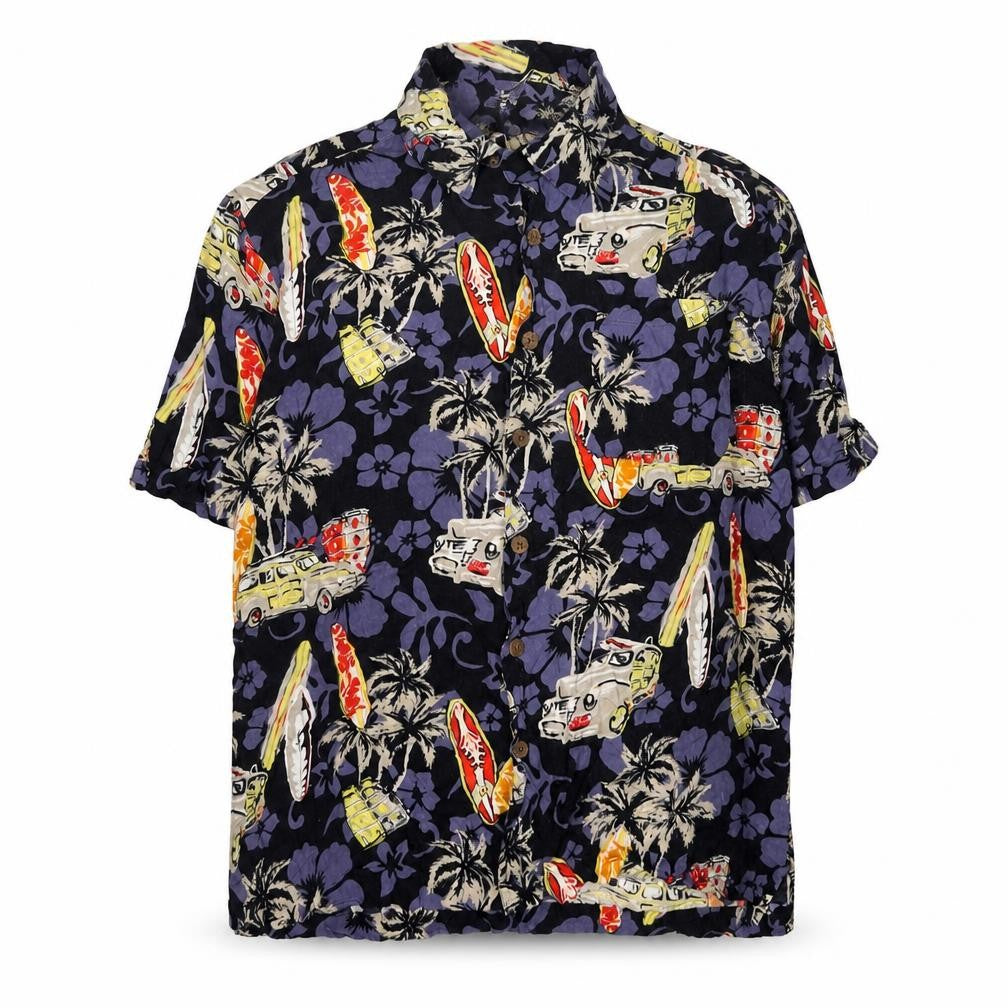 Junction West Men’s Multicoloured Rayon Hawaiian Shirt M Summer Casual