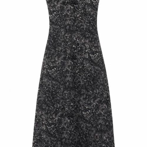 Warehouse Women’s Black Animal Print Maxi Dress UK 6 Sleeveless