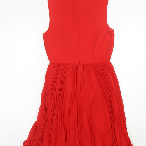 ASOS Women’s Red Fit & Flare Sleeveless Lace Knee Dress UK 8