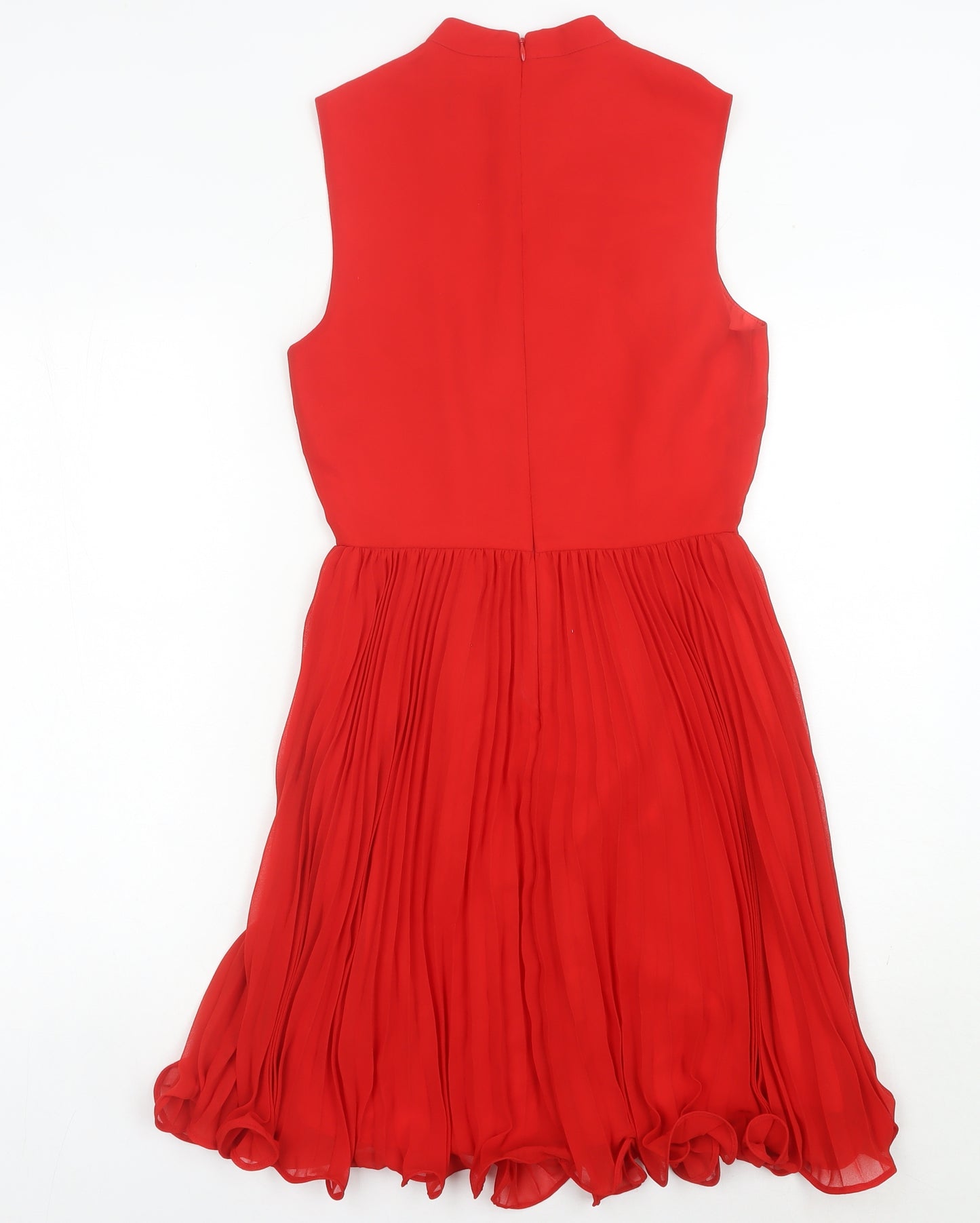 ASOS Women’s Red Fit & Flare Sleeveless Lace Knee Dress UK 8
