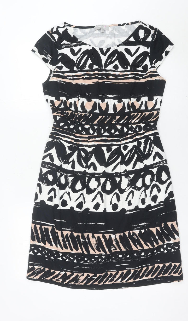 Marks and Spencer Women’s Black Beige Sheath Dress Size 10