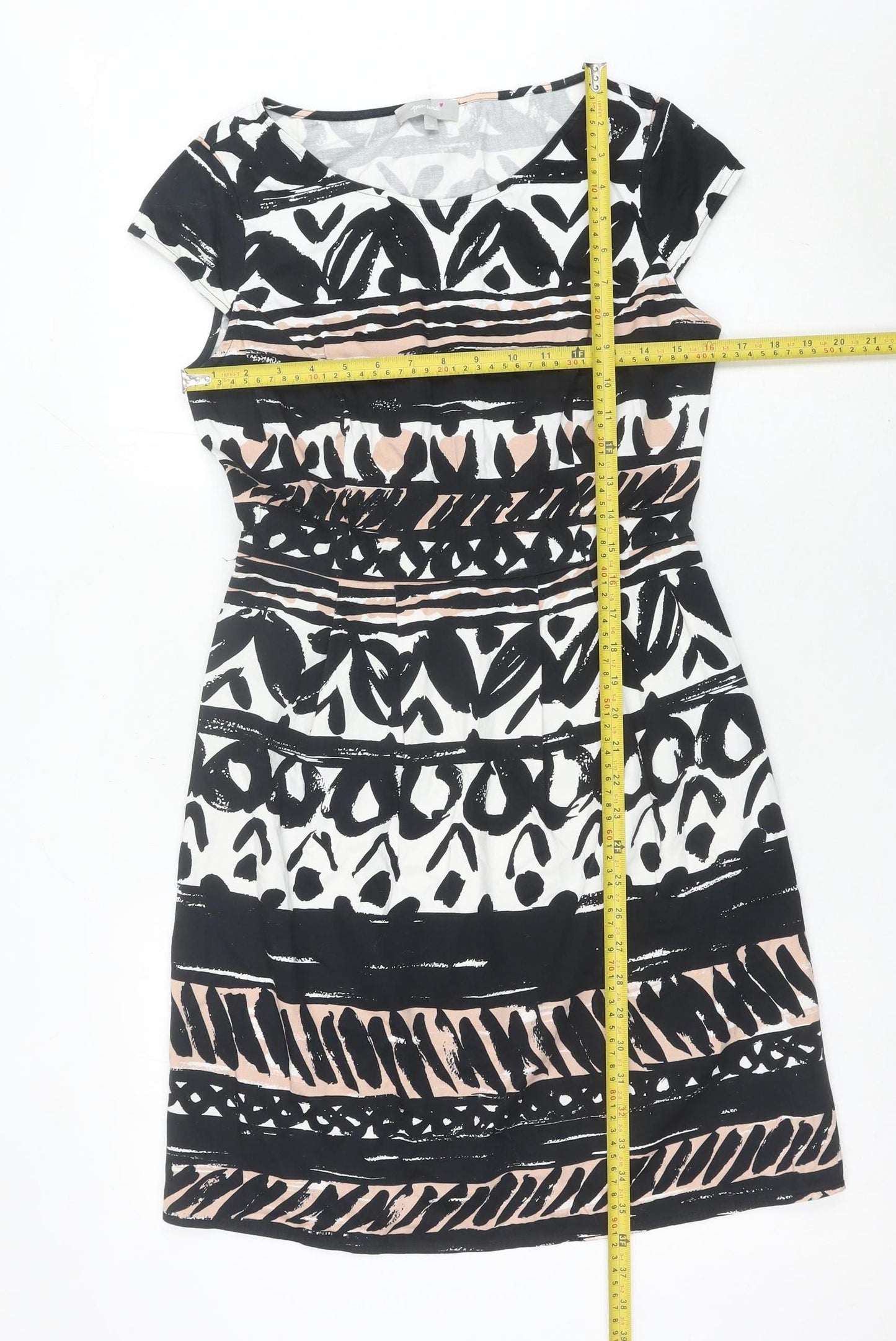 Marks and Spencer Women’s Black Beige Sheath Dress Size 10