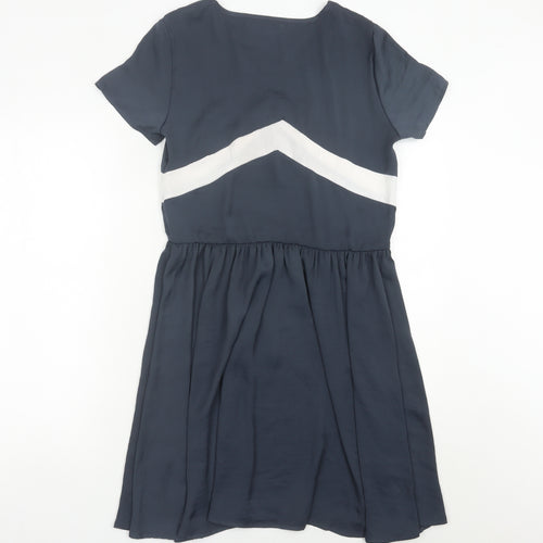 Moss Copenhagen Women’s Blue Knee Length Fit & Flare Dress S