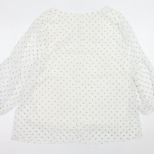 Studio 8 by Phase Eight Women’s White Star Print Tunic Blouse Size 18