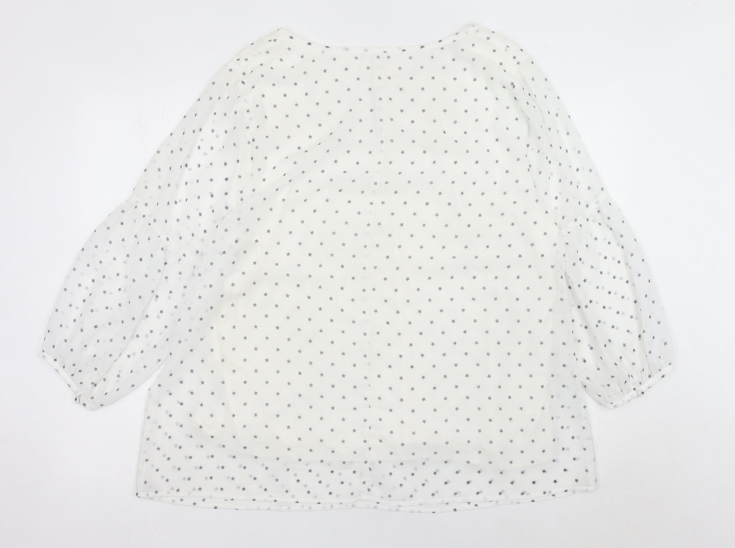 Studio 8 by Phase Eight Women’s White Star Print Tunic Blouse Size 18