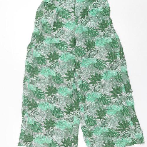 Marks and Spencer Women’s Green Wide-Leg Viscose Trousers Size 6