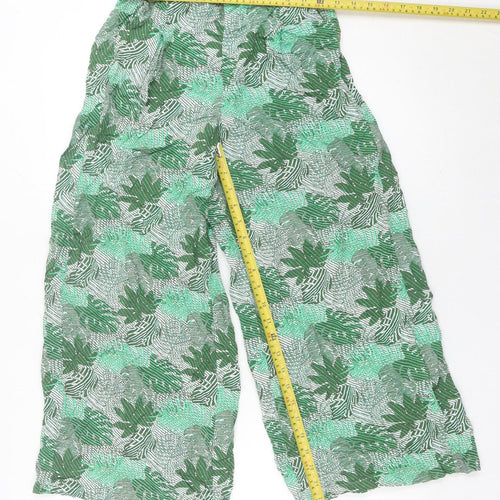 Marks and Spencer Women’s Green Wide-Leg Viscose Trousers Size 6