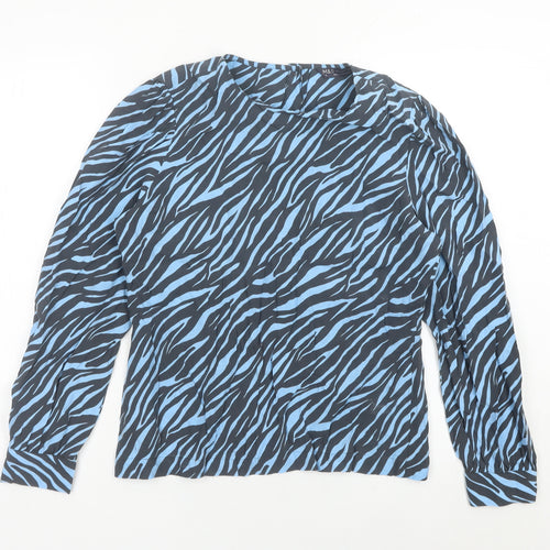 Marks and Spencer Women’s Blue Animal Print Blouse Size 10