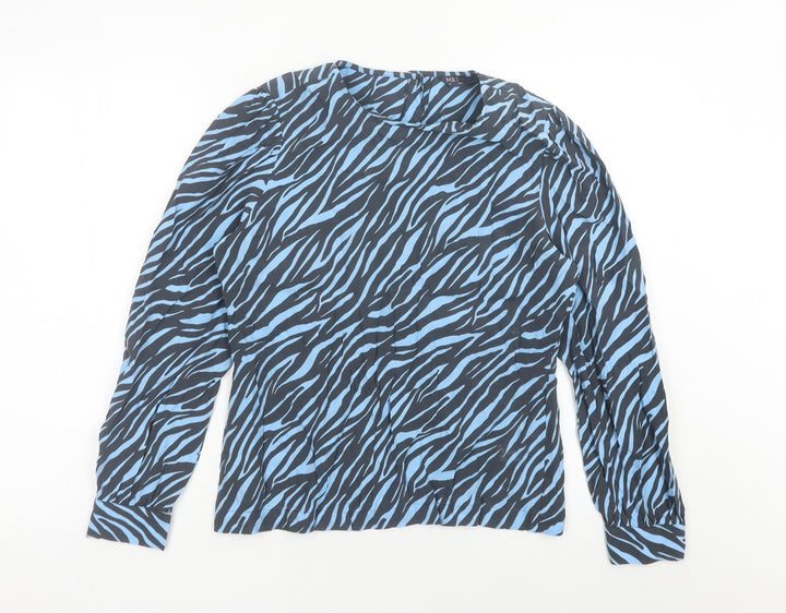 Marks and Spencer Women’s Blue Animal Print Blouse Size 10