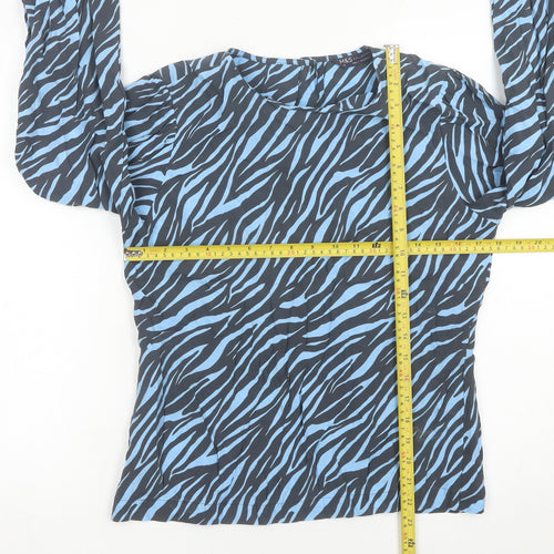 Marks and Spencer Women’s Blue Animal Print Blouse Size 10