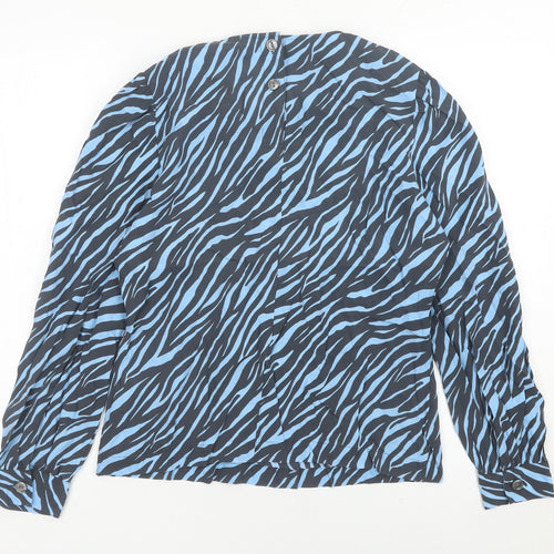 Marks and Spencer Women’s Blue Animal Print Blouse Size 10