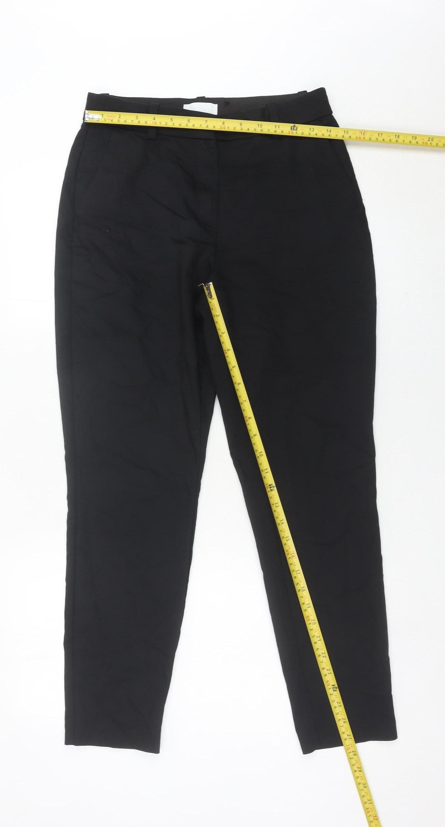 H&M Womens Black Slim Chino Trousers Size 10