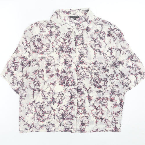 Warehouse Womens Multicoloured Floral Button-Up Shirt Size 16