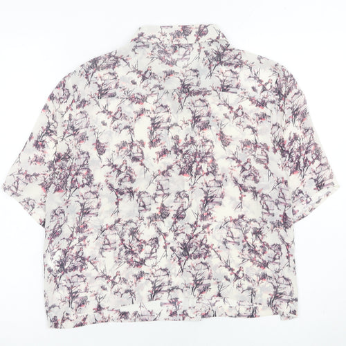 Warehouse Womens Multicoloured Floral Button-Up Shirt Size 16