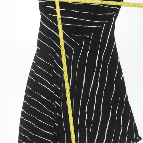 Next Women’s Black Stripe Midi Sheath Dress Size 10