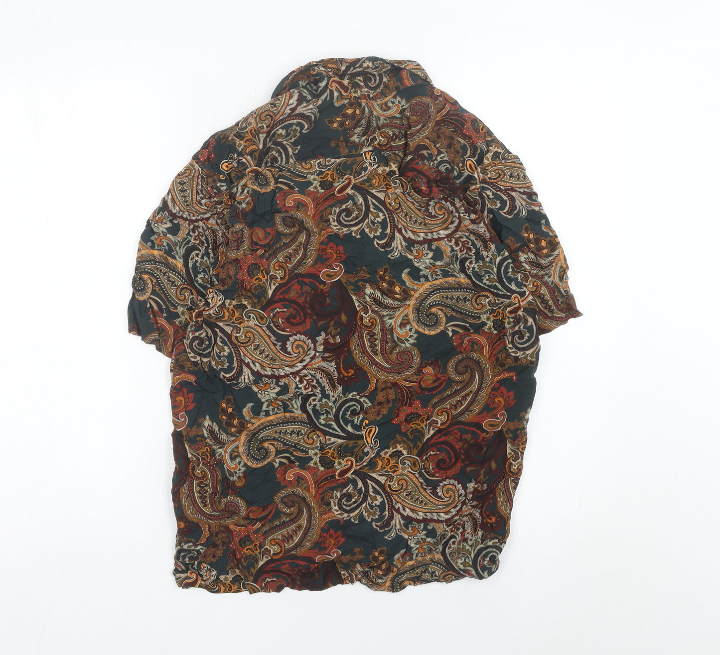 Next Men's Multicoloured Paisley Button-Up Shirt M 39-41" Regular Fit