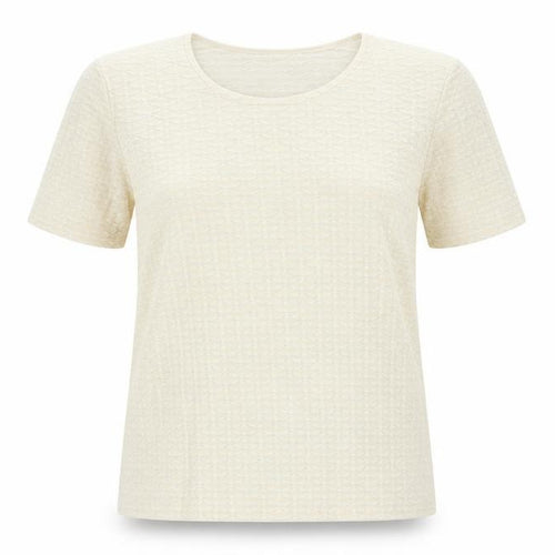 Gerry Weber Women Ivory Short Sleeve Scoop Neck T-Shirt Size 12