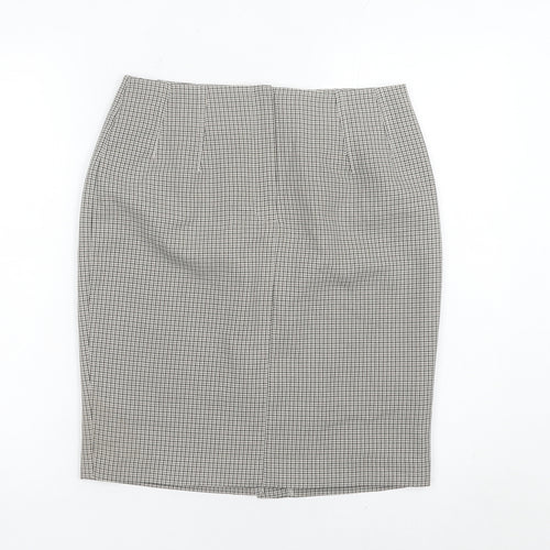 Marks and Spencer Womens Black Check Pencil Skirt Size 10