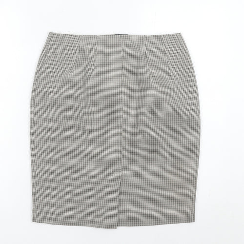 Marks and Spencer Womens Black Check Pencil Skirt Size 10